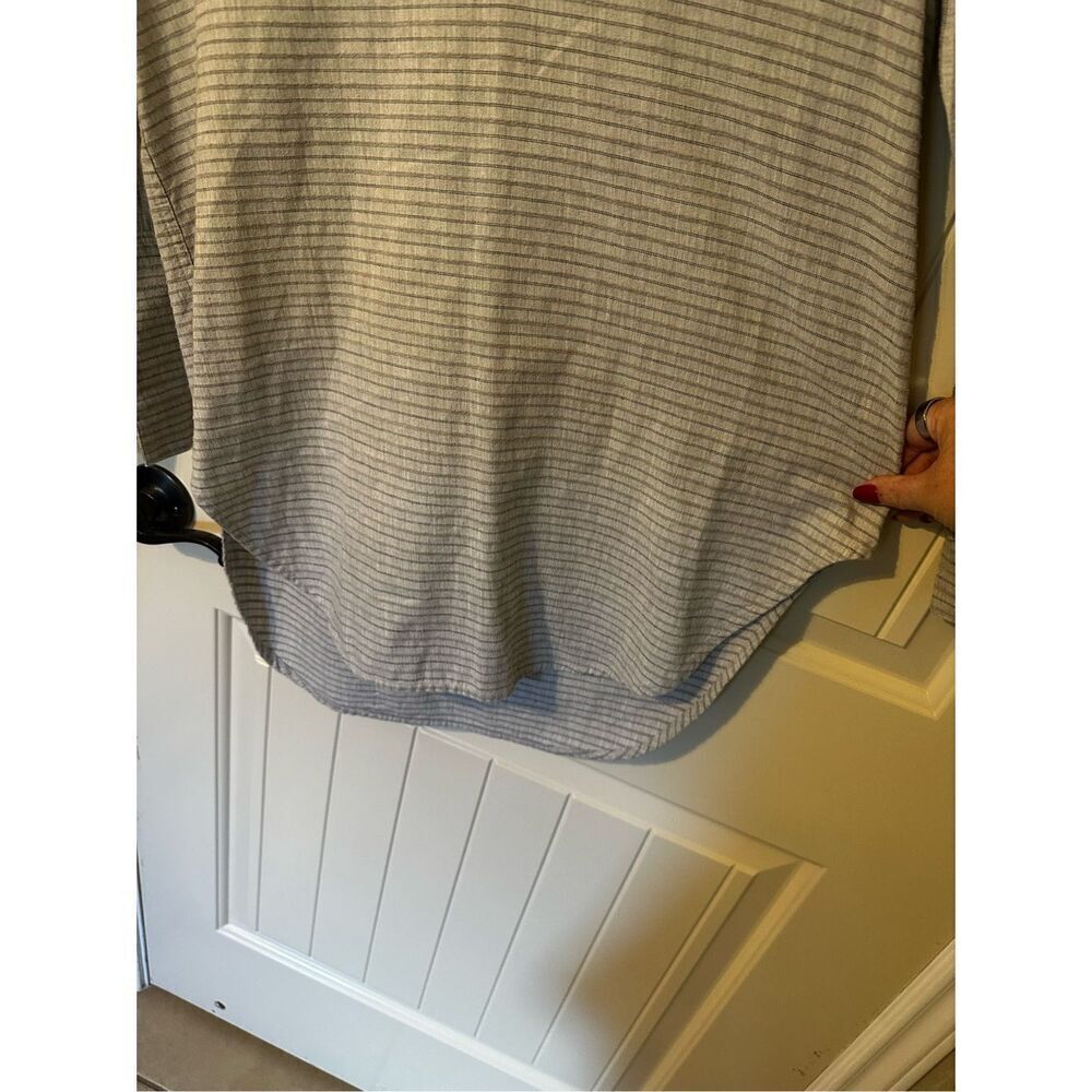 Madewell Split Cuff Gray Cotton Tunic Women Top Weathered Concrete Size XS H3939 - Picture 8 of 13